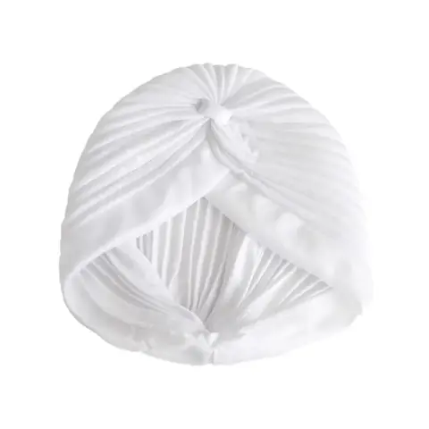 Unisex Cotton Traditional Headwear, Santería Turbante for Iyawos - Spiritual Initiation and Protection, White Hair Accessory