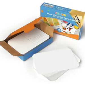 Blank Watercolor Paper Postcards, 50 Cards, 4x6, 140lb/300gsm, Acid-Free Heavyweight Art Paper for Thank You Notes & Greeting Cards