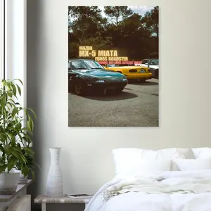 Mazda Miata NA Poster | Warning: May Cause Excessive Smiles | Funny Poster | Car Poster | Gift Ideas wall decor car lover car wall Decor Matte