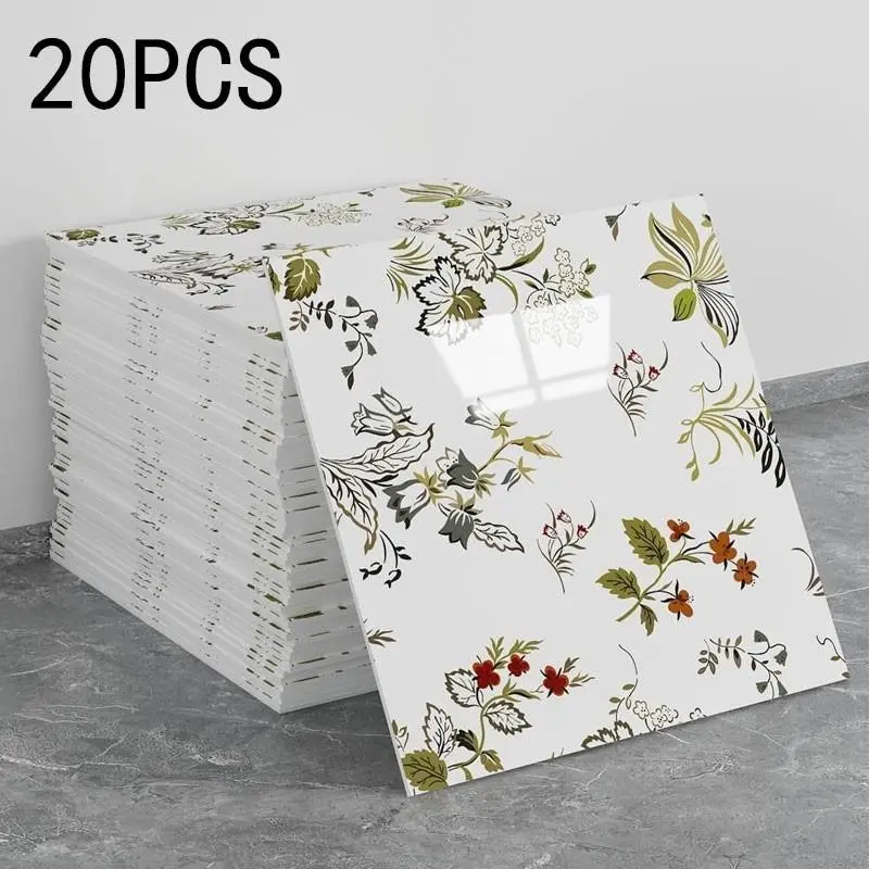 20 pieces of marble peel-and-stick waterproof PVC bathroom wall tiles, bathroom rear partition tiles, and bathroom and kitchen tiles that can be adhered to the wall surface, Decorative Tiles Sticker