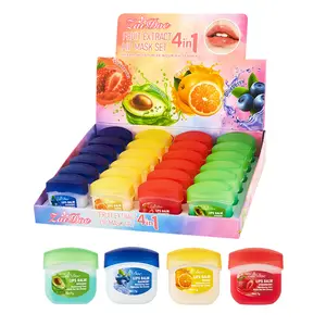 Fruit Essence Lip Mask Set 24 Pack 4-in-1 Moisturizing Repairing Strawberry Avocado Orange Blueberry Aromas Nourishing Lips - Moisture