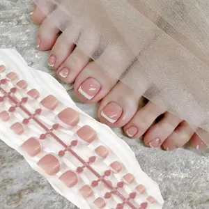 Summer Spring Break Removable Toe Nail Tips, Nail Art Stickers, Summer Toe Nail Tips, French Style Nail Tips