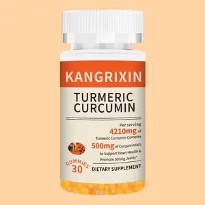 Turmeric gummies contain black pepper extract，The turmeric formula contains 95% total curcumin and 50mg ginger is added to promote overall joint health，