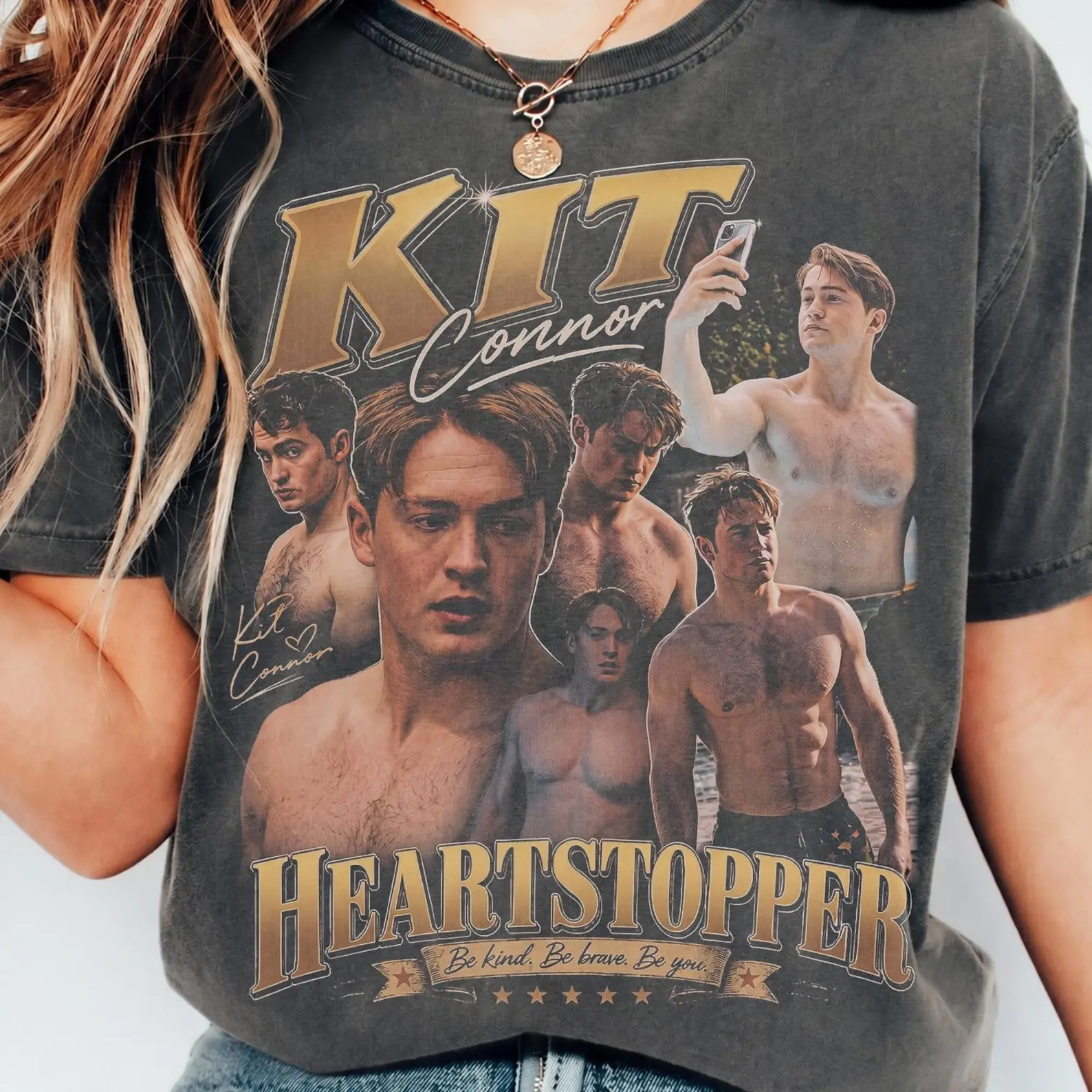 Retro Kit Connor Actor Shirt Heartstopper Graphic Tee Comfort Colors Tee Vintage 90s Bootleg Merch LGBT Pride Queer Romance Fan Gift Casual Crewneck