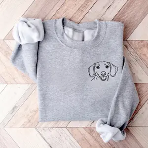 Dachshund Sweatshirt, Personalized Dog Name Sweater, Wiener Dog Crewneck, Doxie Lover Gift, Doxie Sweater, Dachshund Gifts