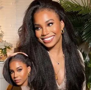 Ashimary Kinky Straight  4x6 HD Transparent Lace Front Wig With Baby Hair