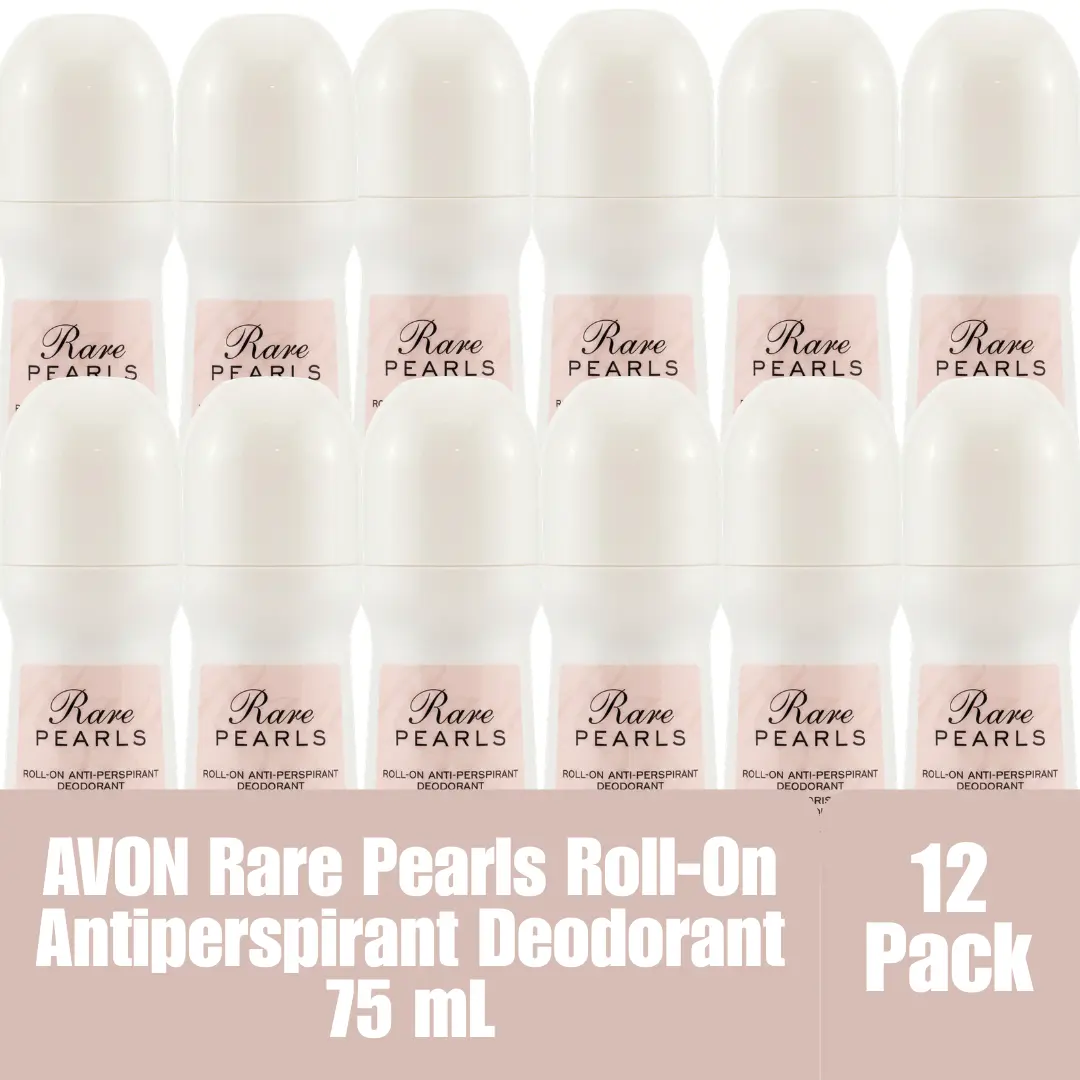 AVON Rare Pearls Roll-On Antiperspirant Deodorant 12-Pack, 75ml / 2.6 fl oz Each