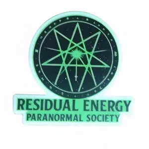 Ghost Hunting Glow Sticker – Residual Energy Paranormal Logo Vinyl Decal Waterproof 2.5”