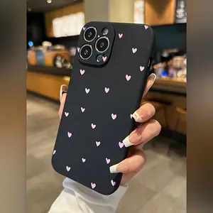A Pink Heart Pattern Phone Case, TPU Shockproof Full Coverage Precision Hole Protective Case, Suitable for iPhone 17/16/15/14/13/12/11 PRO PROMAX PLUS AIR E XS XSMAX, Ideal Gift for Friends and Family, YT275