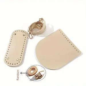 3pcs DIY Knitted Bag Accessories DIY Kit: PU Base Plate + Bag Cover + Adjustable Shoulder Strap For Handicraft Enthusiasts to Make at Home Handcraft