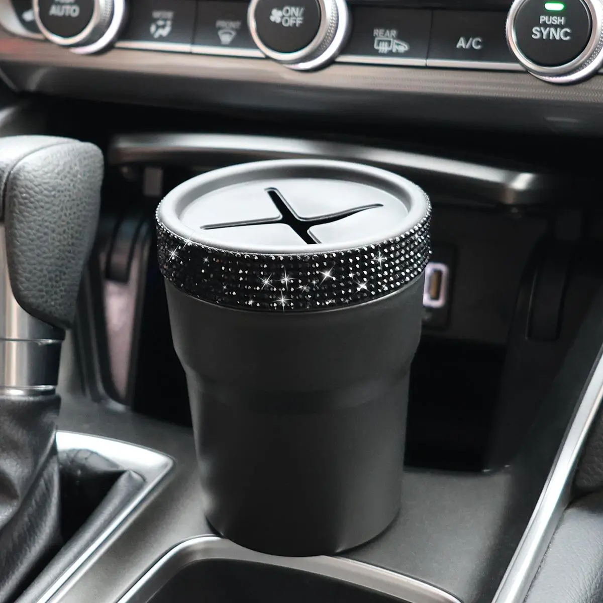 Car Coin Storage Box, Portable Car Coin Storage Bucket, Creative Car Coin Storage Can, Mini Storage Can for Car Cup Holder, Car Console Organizer, Car Accessories