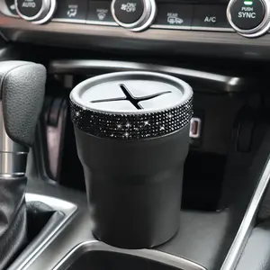 Car Coin Storage Box, Portable Car Coin Storage Bucket, Creative Car Coin Storage Can, Mini Storage Can for Car Cup Holder, Car Console Organizer