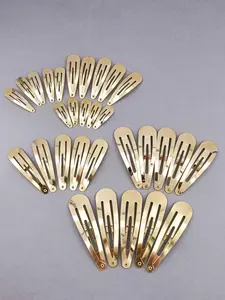 1 Set (5 Pieces Each, 3-4-5-6-7-8cm) of Kc Golden Droplet Shaped Bb Clips, Flat Hair Clips, Mixed in Different Sizes, Suitable for Organizing Broken Hair and Bangs, And Versatile Hair Accessories