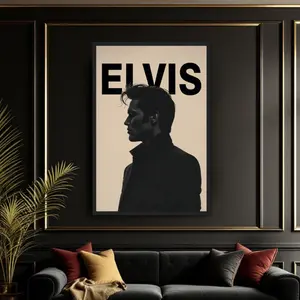 Young Elvis Presley Silhouette Art Print