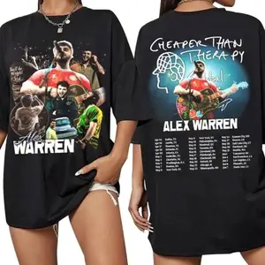 Vintage Alex Warren T-Shirt, Music Tour 2025 Cheaper Than Therapy Global Sweatshirt, Alexx Warren Cloud Tee Casual Comfort Hoodie, Men's Outfits Local Gift for him, for her