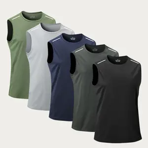 Men's Sports Tank Top Knitted Sleeveless Active Wear for Gym & Outdoor Activities in Multiple Colors