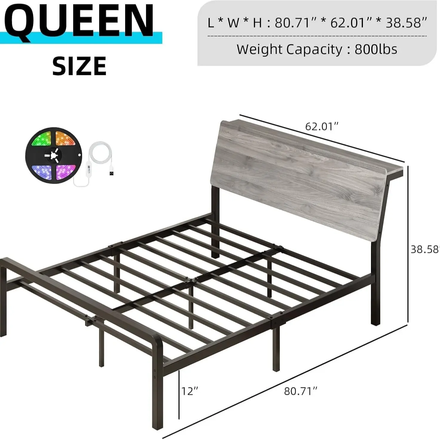 Queen Size Grey