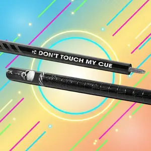 EVO Punisher Outlaw Pool Cue with Synthetic Leather Wrap - 29" Glass Fiber Hybrid Pro Shaft, 12.5 mm TIME 3 Tip, Carbon+Glass Fiber Butt, 3/8-10 Stainless Joint, 19-19.5 oz, Joint Protector Included