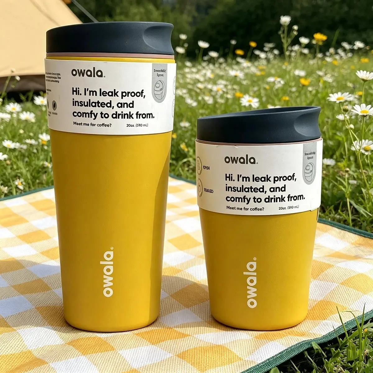 Owala SmoothSip Slider 12/20oz Limited UO Exclusive Cup Gift Travel Mug Steel,GIFT