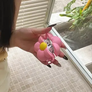 Pink Floral AirPods Case, Aesthetic Silicone Protective Cover Compatible with AirPods 1/2/3/4/Pro/Pro 2/3, Cute Flower Design Shockproof Earbuds Case for Girls, Travel, School & Everyday Use