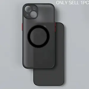 [Magnetic Wireless Charging Armor Case] Luxury Matte Skin Feel Magnetic Wireless Charging Armor Protective Phone Case for iPhone 11/12/13/14/15/16/17 Pro Max Plus Contrast Button Shockproof Protector PC Camera Protection Hard Cover For iPhone 17 Air