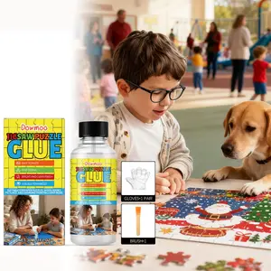 Puzzle Glue Set, Handmade DIY Puzzle Transparent Adhesive, Office Home Daily Convenience Glue, Easy-To-Use Craft Supplies