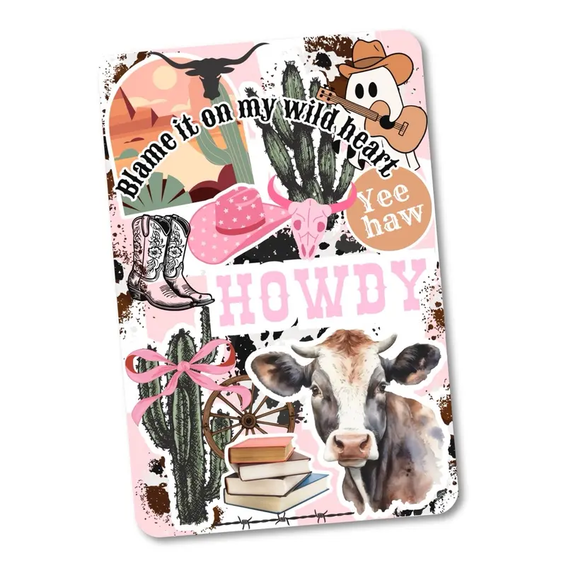 Country Cowgirl Cardstock Case Insert for Kindle | Smutty Book Lover Gift | Bookish Stickers for E-Reader | Booktok Cover Insert | Romance Books | Smut Reader | Howdy Stickers for Kindle Device