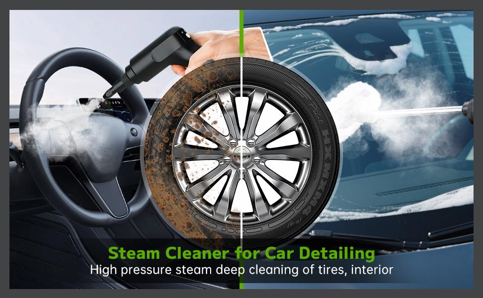 2500W Multi Surface Handheld Steam Cleaner, 15s Heat-Up, 54oz Tank, 3-Level Steam Settings, 15 Accessories, Multi Surface Steam