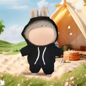 Labubu Doll Hoodie Clothes Set(NO Doll) - Casual Style Hoodies & Pants Clothes Premium Fabric with Miniature Accessories for Labubu Doll Collection Costume doll