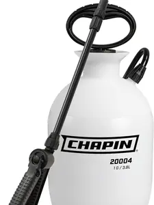 Chapin 20004 Pump Sprayer, 1-Gallon SureSpray Translucent Tank with an Easy Fill Funnel-Top Opening, Adjustable Cone Nozzle & 34" Long Reach Hose, Used for Fertilizer, Pesticides, Weeds & Pests