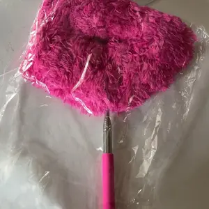 Ceiling Fan & Household Dust Buster Orange Microfiber Duster with Extension Pole for Summer Fall Cleaning Lightweight Reusable Eco-Friendly Allergen Remover