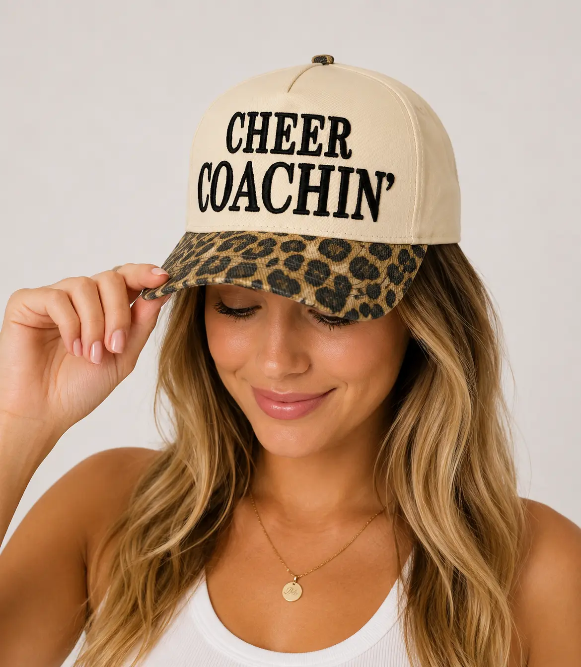 Leopard Cheer Coachin’ hat