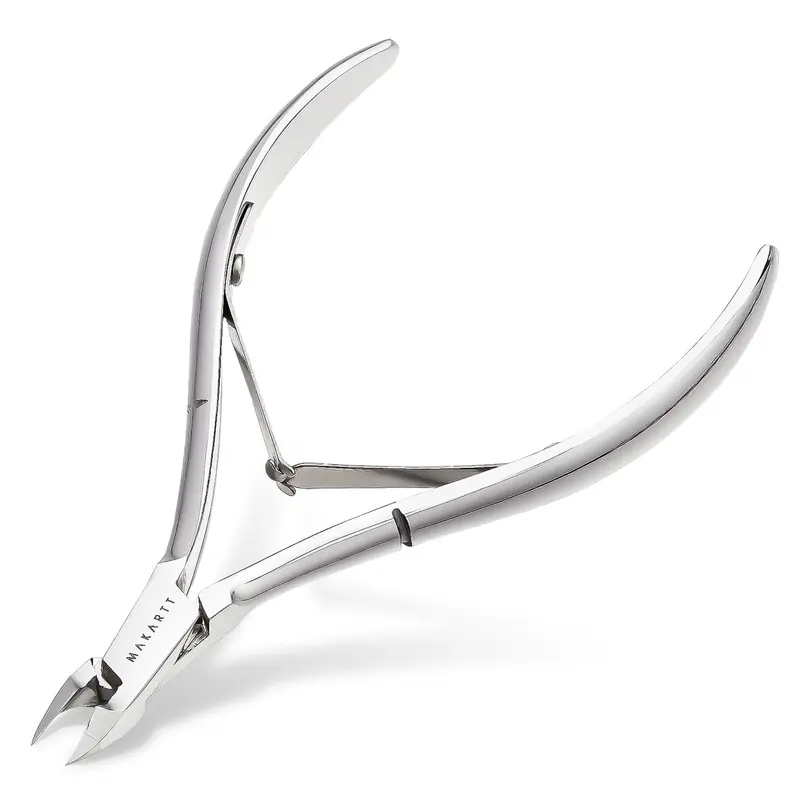 Makartt 4.2 In Nail Care Full-Jaw Blade Cuticle Clippers - Stainless Steel Tool for Adults & Beauty Salons, Hand-Filed Blades, Double Springs, Durable, Sharp, Eagle-Mouth Control, Neat Dead Skin Cuts, Nail Tech Supplies (Silver, 1-Pack, Best Gift)