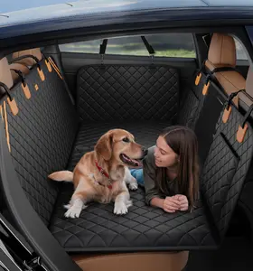 Made4Pets Dog Car Seat Cover for Back Seat - Back Seat Extender for Dogs, Holds 400lbs, Waterproof & Non-Slip Dog Hammock for Car, 8-Layer Hard Bottom with PE Foam, Easy to Install & Clean