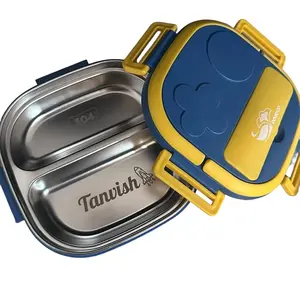 Stainless Steel Bento Lunch Box for Kids with Custom Engraving