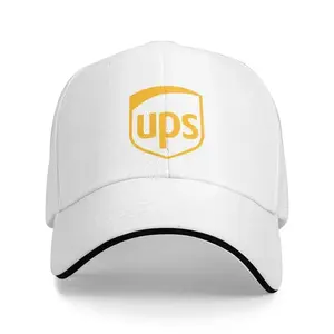 Unisex Acrylic Print Trucker Baseball Cap - UPS & U.S. Postal Themed, Petal-Updated Casual Fashion Headwear with Breathable Liner