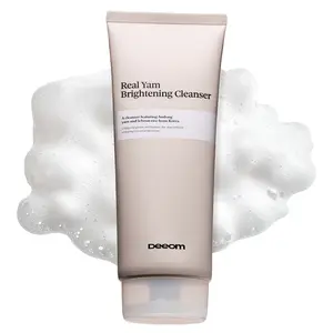 DEEOM Yam Brightening Cleanser, Korean Foaming Face Wash with Andong Yam & Icheon Rice | Hydrating K-Beauty Skincare for Daily Use, 6.76 oz