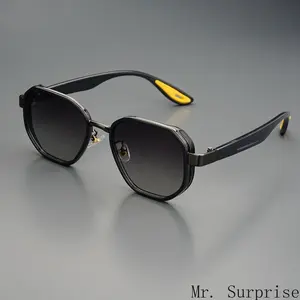 Men's Vintage Pilot Sunglasses - European-American Alloy Frame, Lightweight, UV Protection, Dark-Lensed Contemporary Outdoor Sporty Fashion Eyewear