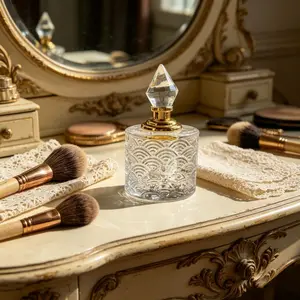 Mini Refillable Glass Perfume Bottle Empty | Lightweight Portable Travel Container for Perfume & Essential Oils, Cute Beauty Must-Have Makeup Tool for Women & Girls. Perfect Gift for Birthday Christmas Valentines Day