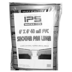 212 MAIN 40 Mil Thick PVC Shower Pan Liner, 6x6 in. Grey Waterproof Barrier for Retail Business (Model 153933)