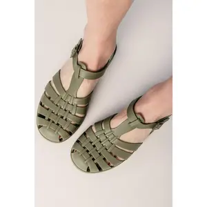 Melissa: Possession Sandal in Dark Green