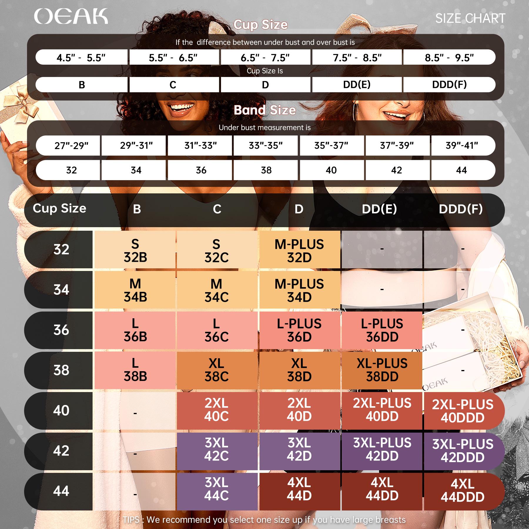 OEAK Women's Seamless Bra Wireless Push Up Support Bra Plus Size Comfort Full Coverage Bra V Neck Sleep T-Shirt Everyday Bralettes