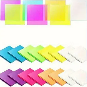 Waterproof PET Transparent Sticky Notes Memo Pad 50 Sheets Stickers Daily To Do List Note Paper for Student Office Stationery