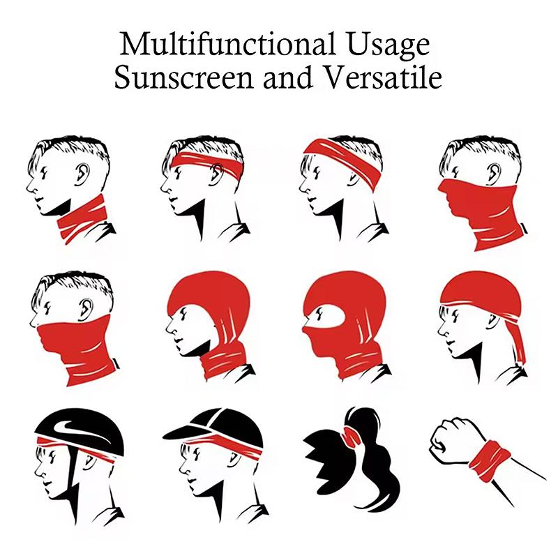 Outdoor Mountaineering Scarf Ice Silk Sunscreen Face Mask Bandana Unisex Scarf for Outdoor Fishing Biking