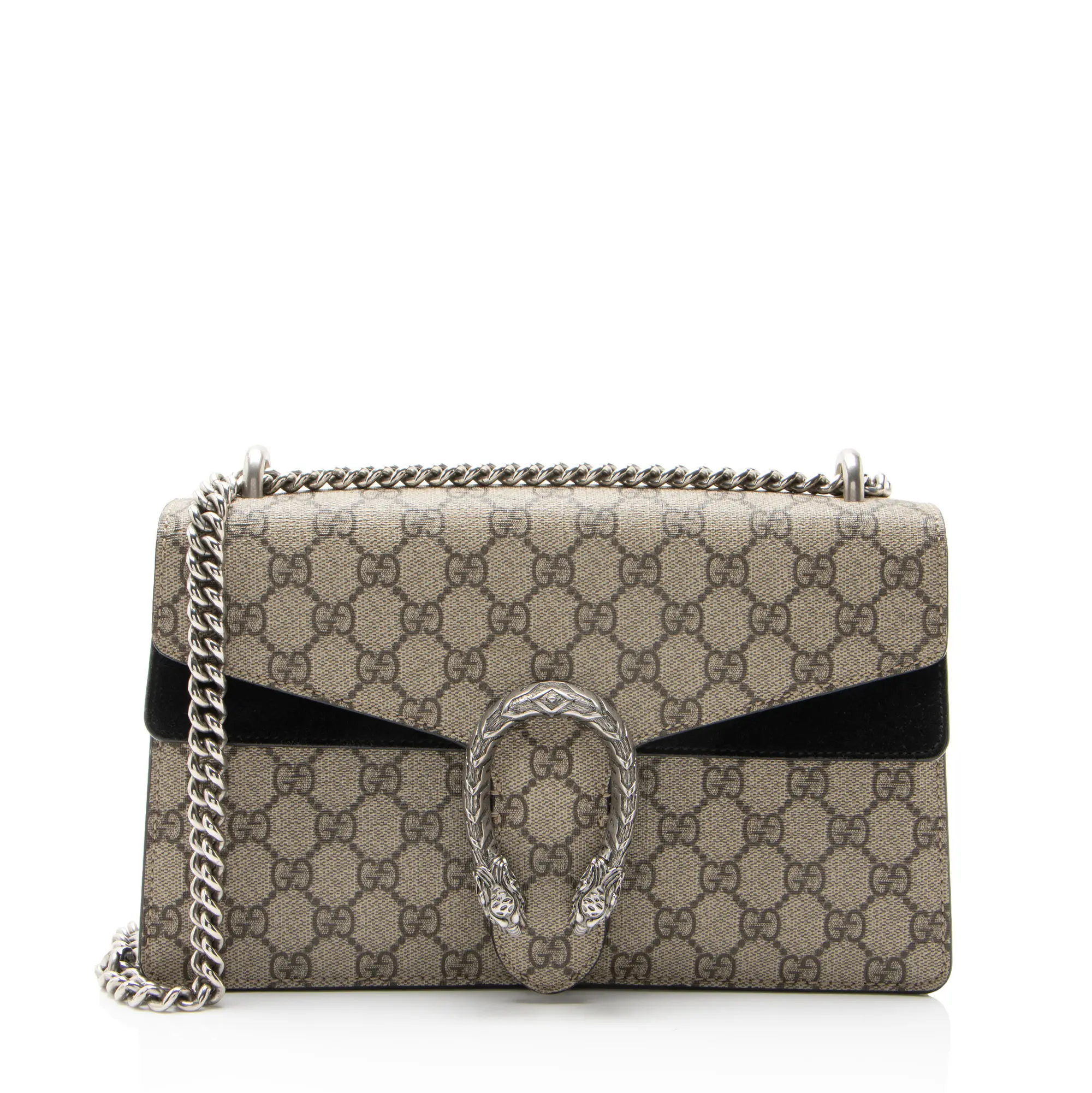 Pre-owned GUCCI Canvas Shoulder bags GG Supreme Dionysus Medium Shoulder Bag