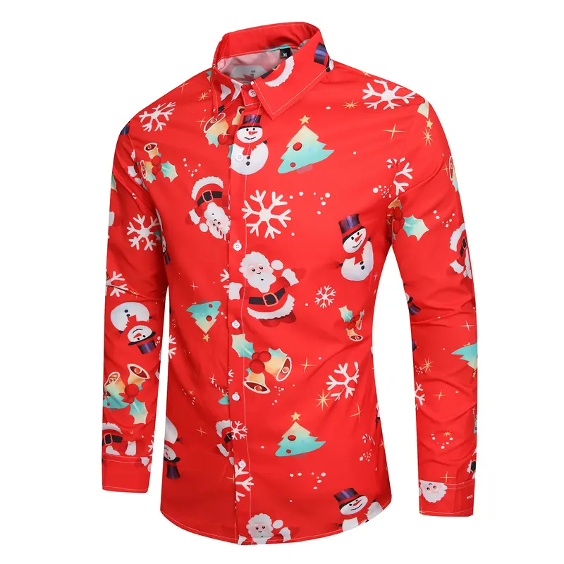 christmas mens long sleeve shirt - TikTok Shop