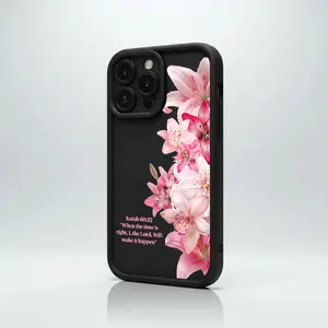 Pink Lilies & Isaiah 60:22 Verse Inspirational Case for iPhone17/17PROMAX/17PRO/16/15/14/13/12/GALAXYS21/S22/S23/S24 Celestial Eye Layered Phone Case BOBOJT1441004