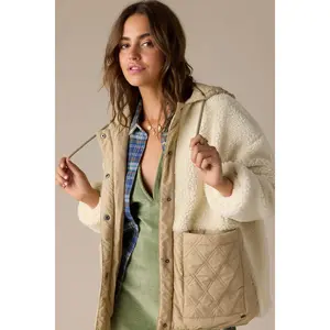 Meena High Pile Fleece Quilted Jacket