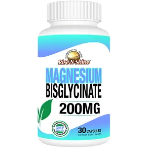 High Absorption Magnesium Bisglycinate Supplement 200 MG – Gentle on the Stomach, Maximum Effectiveness by Rise-N-Shine Supplement