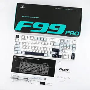 <urtechdaddy> Aula F99 Pro Wireless Mechanical Keyboard, Gasket Hot Swappable Custom Keyboard with Knob, RGB Backlit,Ice Vein Switch PBT Keycaps BT5.0/2.4GHz/USB-C Creamy PC Gaming Keyboard